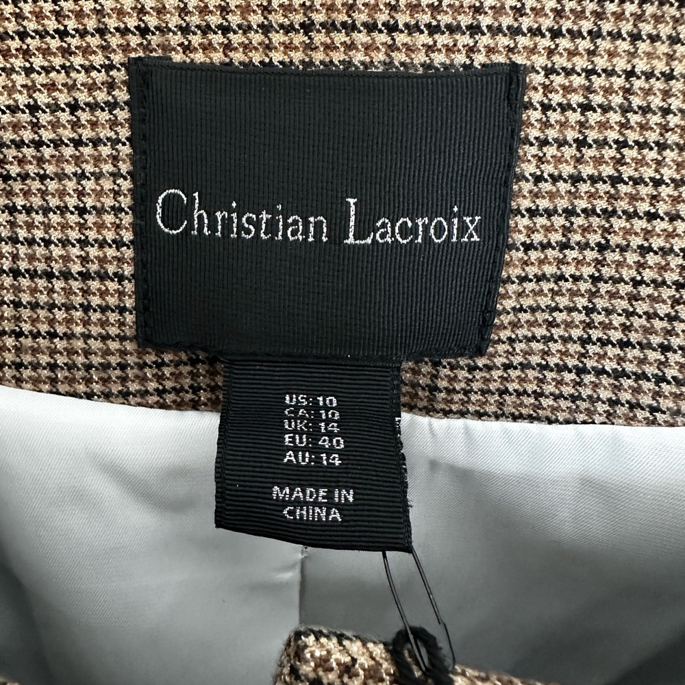 Christian Lacroix Tan Blazer with Gold Buttons - Picture 3 of 13